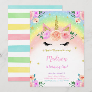 Invitación a la fiesta de Unicornio