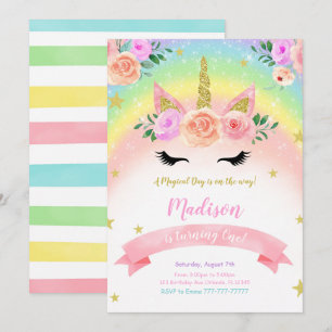 Invitación a la fiesta de Unicornio