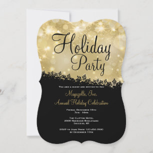 Invitación a la Fiesta de Vacaciones Brillante Neg