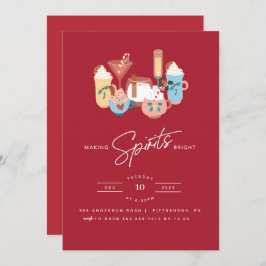 Invitación a la fiesta de vacaciones de Cocktails