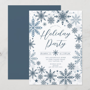 Invitación a la fiesta de vacaciones de copo de ni