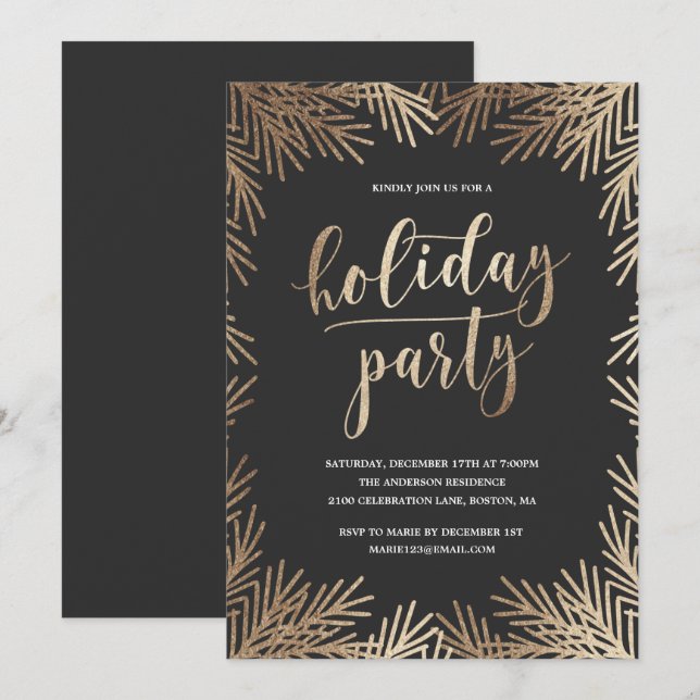 Invitación a la fiesta de vacaciones de las ramas  (Anverso / Reverso)