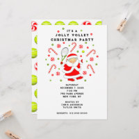 Invitación a la fiesta de vacaciones de tenis