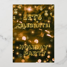 Invitación a la fiesta de vacaciones festivas, neg