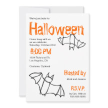 Invitación a la fiesta de Vampire Bat Halloween