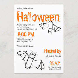 Invitación a la fiesta de Vampire Bat Halloween