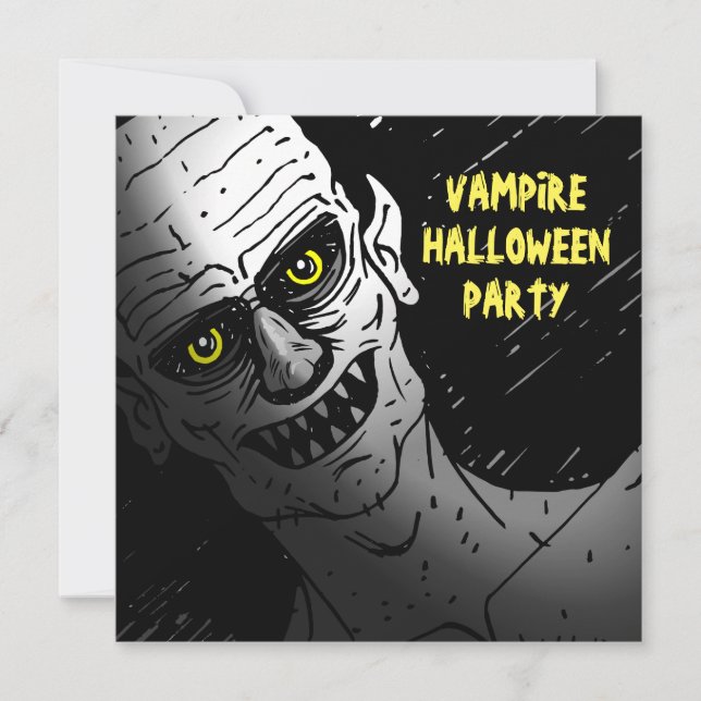 Invitación a la fiesta de Vampire Halloween (Anverso)