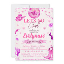 Invitación a la fiesta de vaquera Vamos a la fiest