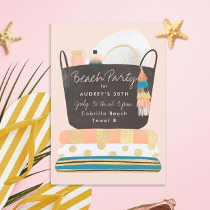 Invitación a la fiesta de veraneo de Beach Essenti