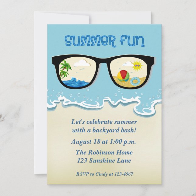 Invitación a la fiesta de verano (Anverso)