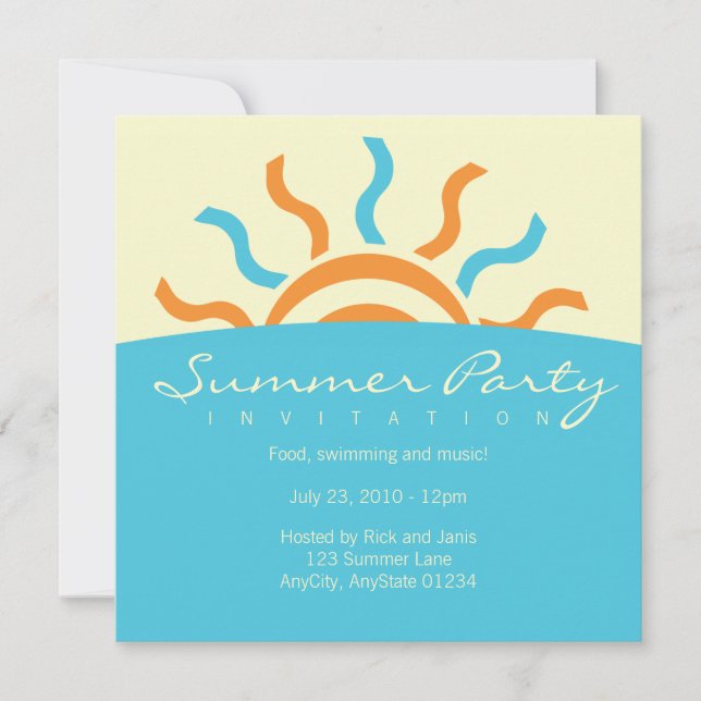 Invitación a la fiesta de verano (Anverso)