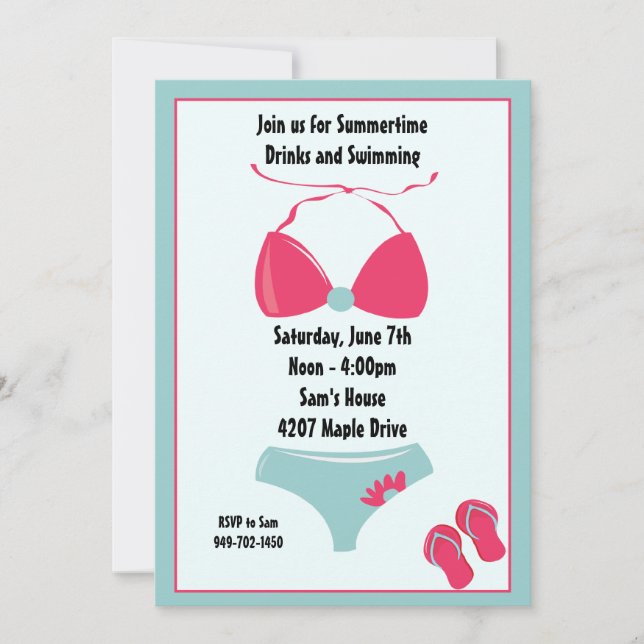 Invitación a la fiesta de verano (Anverso)