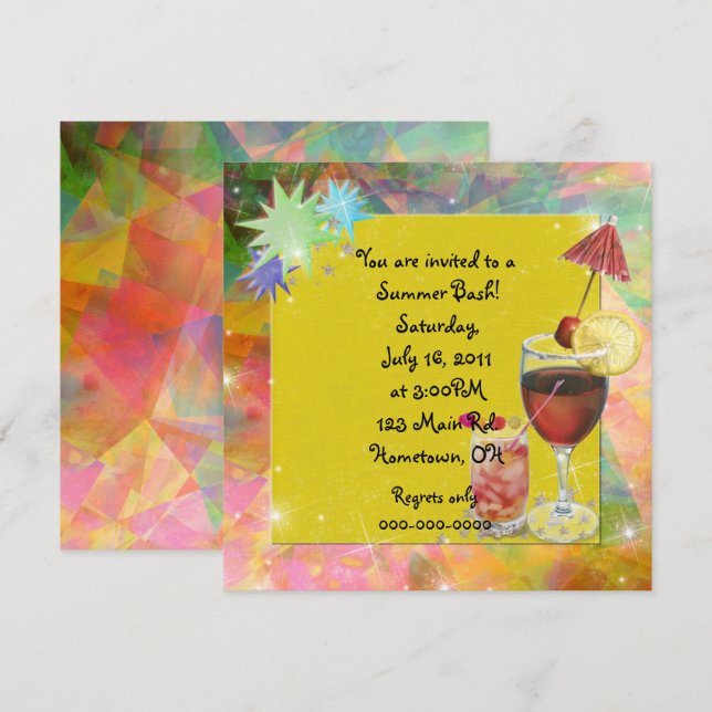 Invitación a la Fiesta de Verano (Anverso / Reverso)