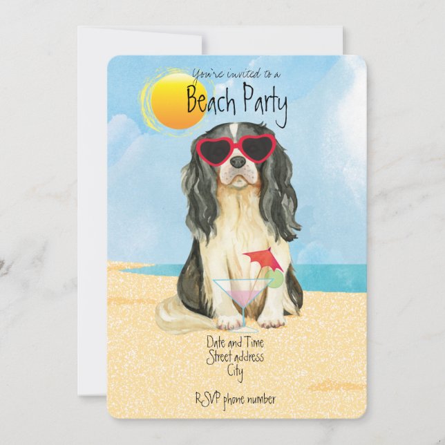 Invitación a la fiesta de verano Cavalier Beach (Anverso)