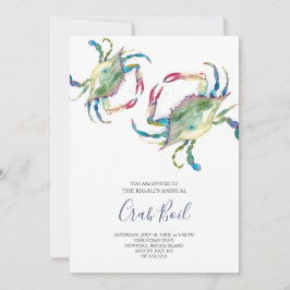 Invitación a la fiesta de verano de Crab Boil