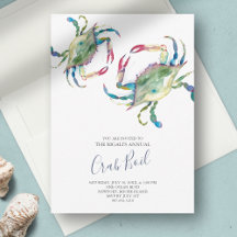 Invitación a la fiesta de verano de Crab Boil