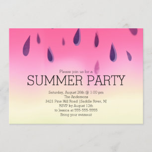 Invitación a la fiesta de verano de la parrillada 