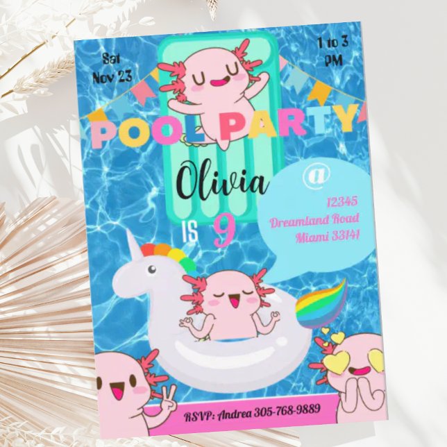 Invitación a la fiesta de verano de la piscina de  (Subido por el creador)