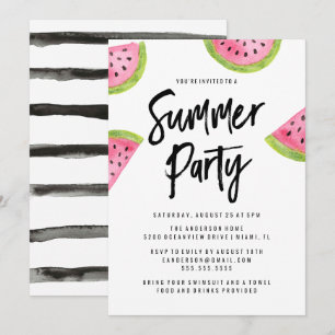 Invitación a la fiesta de verano de la sandía mode