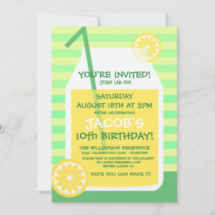 Invitación a la fiesta de verano de Lemonade