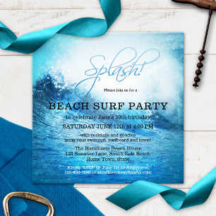 Invitación a la fiesta de verano de Ocean Beach Su