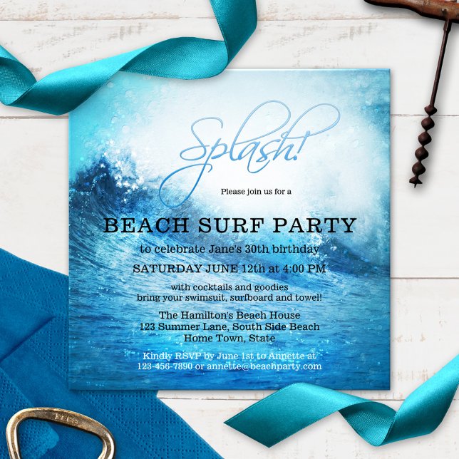 Invitación a la fiesta de verano de Ocean Beach Su (Subido por el creador)