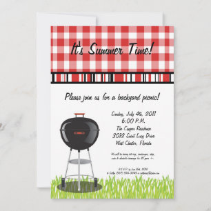 Invitación a la fiesta de verano de picnic 5x7
