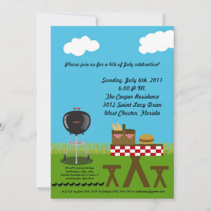Invitación a la fiesta de verano de picnic 5x7