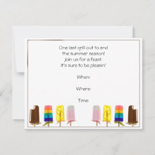 Invitación a la fiesta de verano de Popsicle