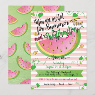 invitación a la fiesta de verano de sandía