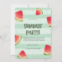 Invitación a la fiesta de verano de sol y buenas v