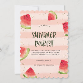 Invitación a la fiesta de verano de sol y buenas v