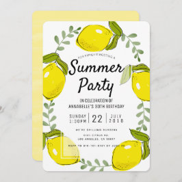Invitación a la fiesta de verano de verano blanca 