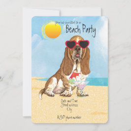 Invitación a la fiesta de verano del Basset Hound 