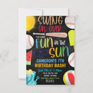 Invitación a la fiesta de verano del béisbol