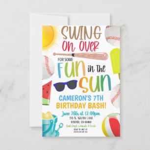Invitación a la fiesta de verano del béisbol