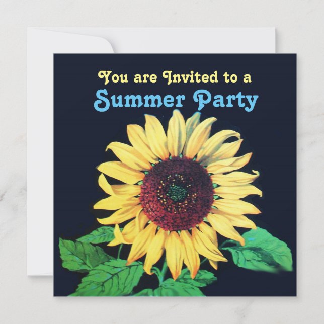 Invitación a la fiesta de verano del Boda ruso SUN (Anverso)