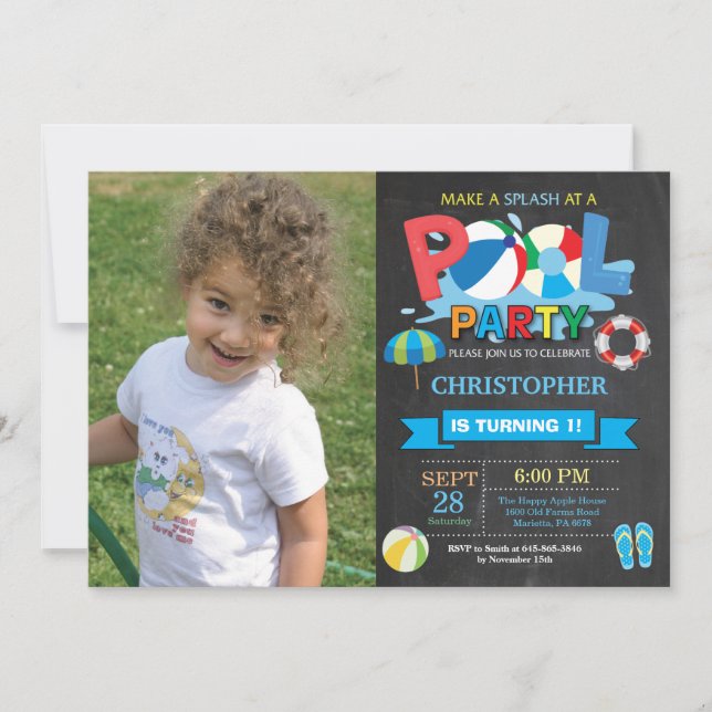 Invitación a la fiesta de verano del grupo Splash  (Anverso)