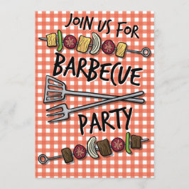 Invitación a la fiesta de verano en barbacoa