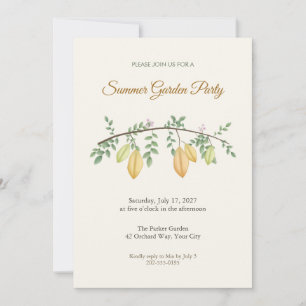 Invitación a la fiesta de verano en el jardín con