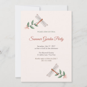 Invitación a la fiesta de verano en el jardín de V