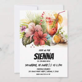 Invitación a la fiesta de verano en la playa