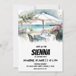 Invitación a la fiesta de verano en la playa