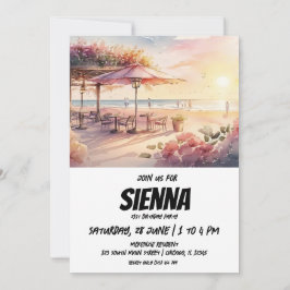 Invitación a la fiesta de verano en la playa