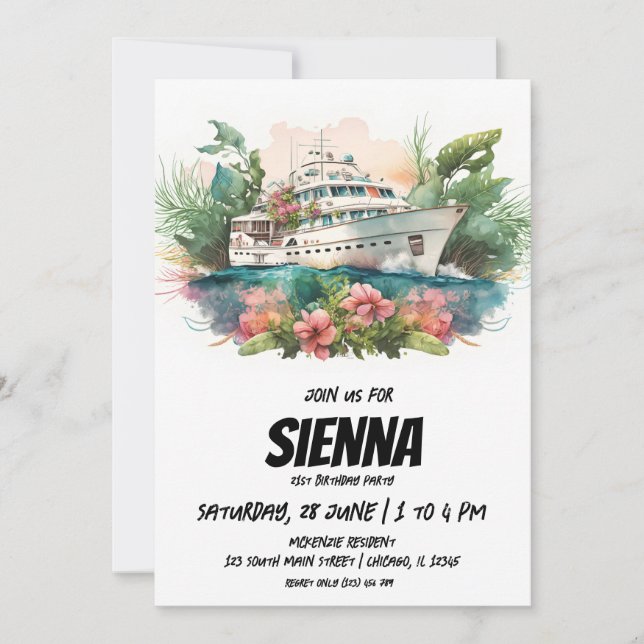Invitación a la fiesta de verano en la playa (Anverso)
