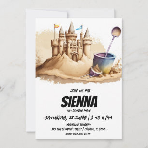 Invitación a la fiesta de verano en la playa