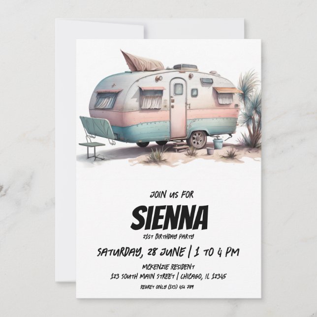 Invitación a la fiesta de verano en la playa (Anverso)