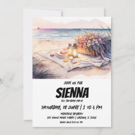 Invitación a la fiesta de verano en la playa