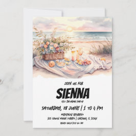 Invitación a la fiesta de verano en la playa