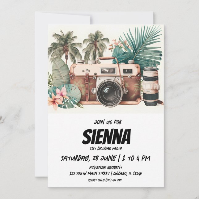 Invitación a la fiesta de verano en la playa (Anverso)